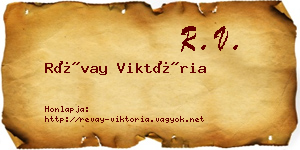 Révay Viktória névjegykártya